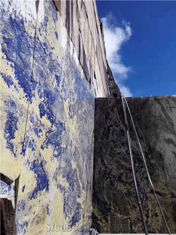 Bolivia Blue Sodalite Inka Royal Azul Wall Stone
