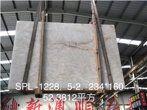 China Ice Age White Wall Stone Tile Slab