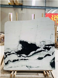 China White and Black Marble Natural Floor Tiles