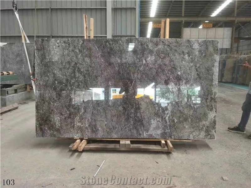 Cloud Grey Marble Temple Green Cream in China