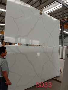 Calacatta White Quartaz Slabs Tiles Engineer