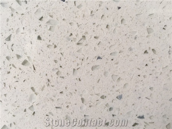 New White Calacatta Quartz Slab Artificial Stone