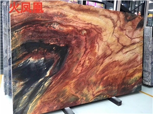 Expensive Fire Phoenix Nature Marble Wall Design