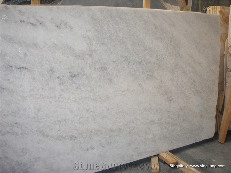 Interior Calcite White Nature Marble Tile Slab