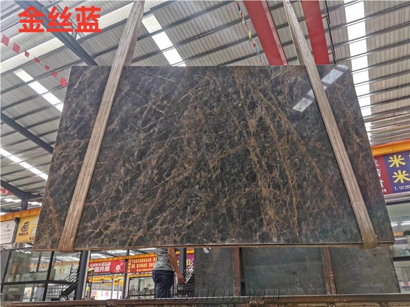 New Material Gold Silk Marble Square Feet