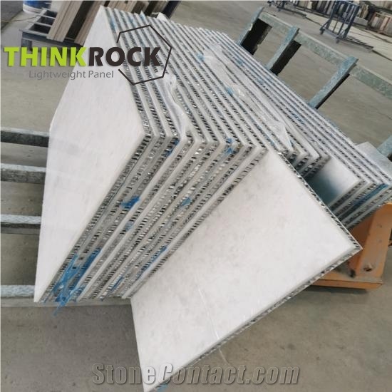 Crystal White Marble Lightweight Composite Honeycomb Backed Wall Panels