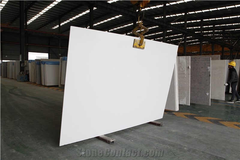 White Jade Artificial Stone Slab for Wall Tiles