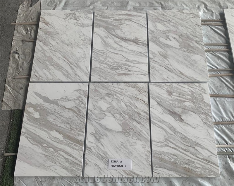 Volakas Marble Slabs and Tiles White Marble