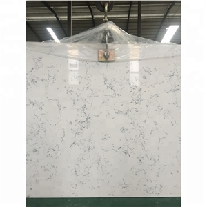 Artificial Carrara White Large Size Quartz Slab