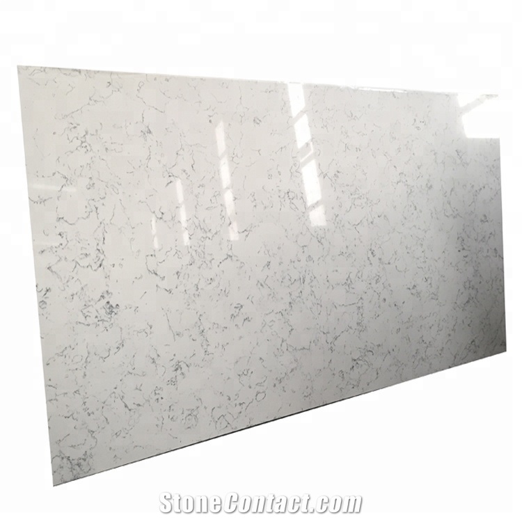 Artificial Carrara White Large Size Quartz Slab