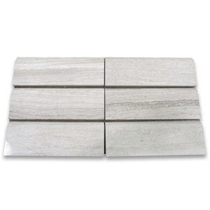 Athens Silver Cream Marble Baseboard Molding Tile