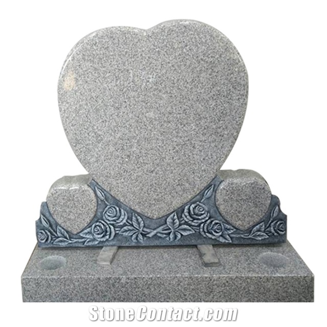 Bahamian Blue Granite Carving Flower Gravestones