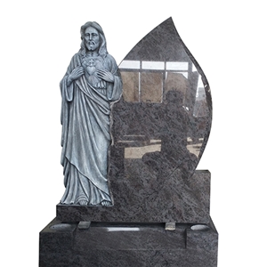 Bahamian Blue Granite Monuments with Jesus