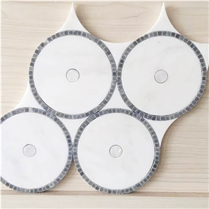 Bathroom Water Jet Mosaic Marble Tile