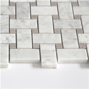 Bianco Carrara Mixed Grey Lady Marble Mosaic