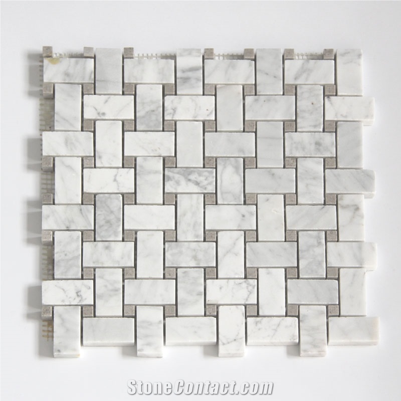 Bianco Carrara Mixed Grey Lady Marble Mosaic