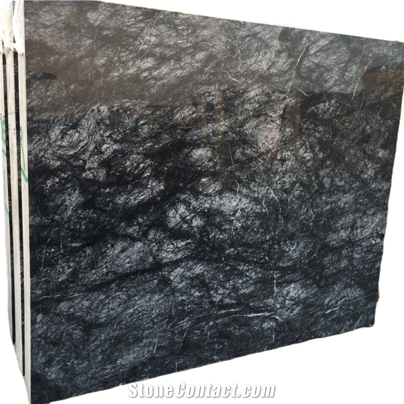 Black Carrara Slab Bardiglio Nuvolato Grey Marble
