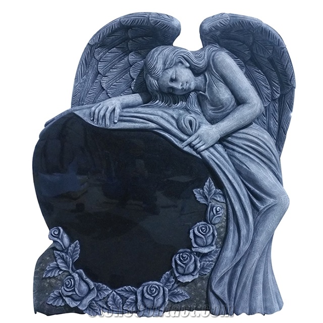 Blue Pearl Granite for Baby Angel Headstone from China