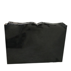 Book Shaped Black Granite Tombstone