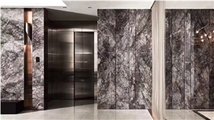 Brazil Elegant Agate Black Marble Interior Design