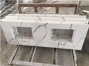 Calacatta Quartz Bathroom Vanity Top