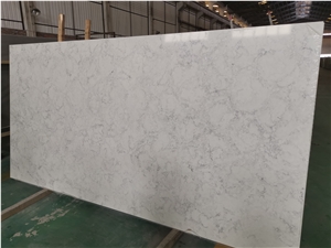 Carrara White Flower Lines Quartz Slabs Cheap