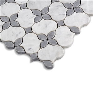 Carrara White Italy Grey Marble Mosaic Tile