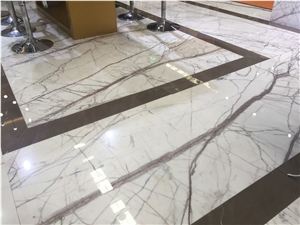 China Cedar White Marble Polished Slabs Floor Tile