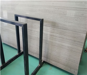 China Silver Serpeggiante Wooden Marble Wall Slabs