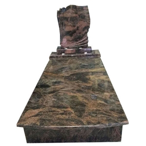 Chinese Multicolor Red Granite Monument