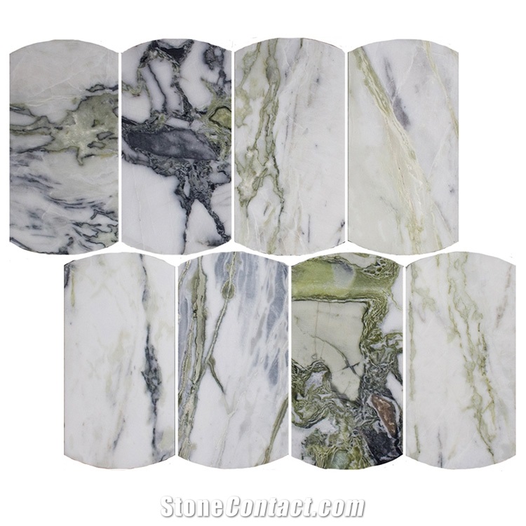 Cold Emerald Jade Ice Green Marble Stone Mosaic