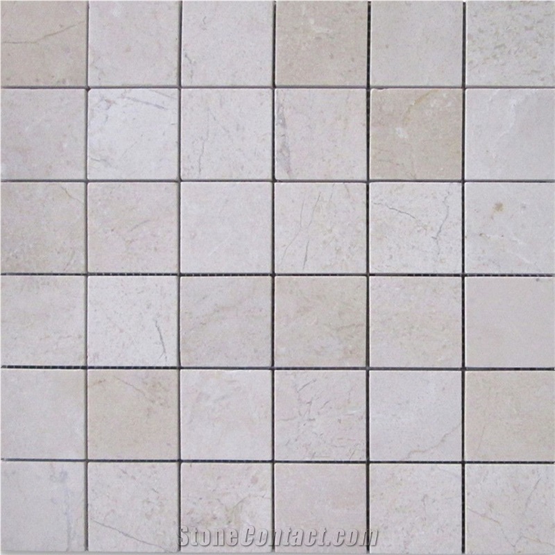Crema Marfil 2x2 Square Mosaic Tile Polished