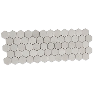 Crema Marfil Marble 3" Hexagon Mosaic Tile Tumbled