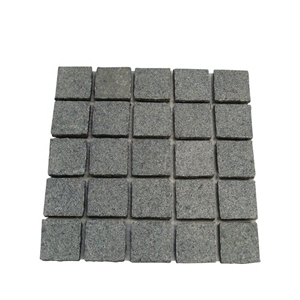 Dark Grey G654 Granite Driveway Cobble Stone