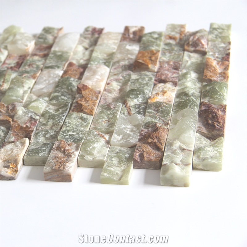 Diamond Green Marble Mosaic for Wall Decoration