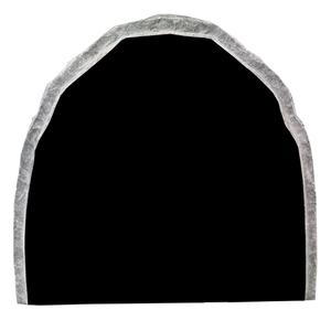 Door Shaped Black Granite Tombstone Headstone