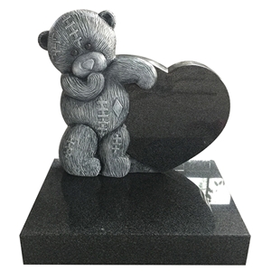 Granite for Bear with Heart Shape Monuments