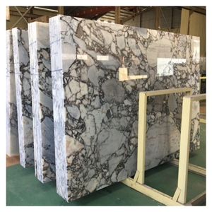 Grey Marble Stone Slab with Veins