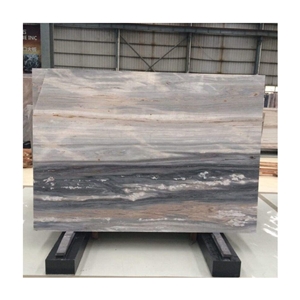 High Quality Nuvolato Vein Cut Blue Marble Slabs