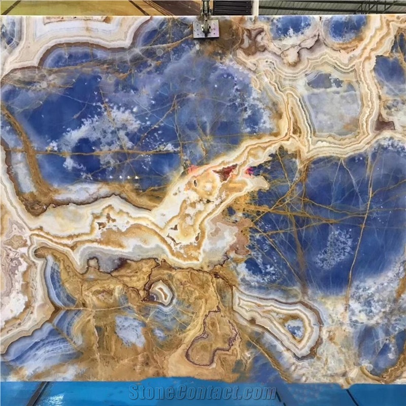 Highly Polished Blue Onyx Marble Slabs
