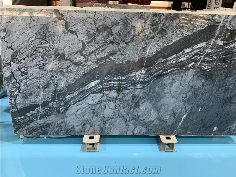 Hilton Grey Ash Marble Slabs for Wall Covering