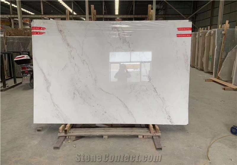 Imported Greece White Marble with Gold Veins