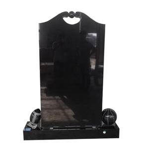 Indian Black Granite Carving Ball Tombstones