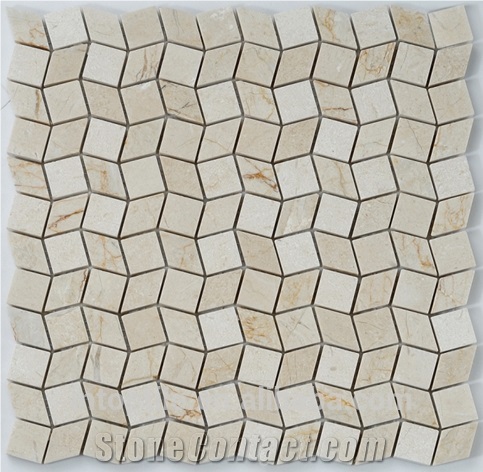 Irregular Mix Diamond Marble Mosaic Tile