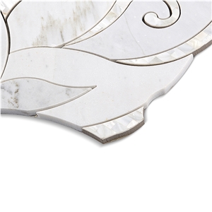 Italy Grey Carrara White Marble Mosaic Tile