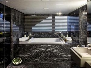 Italy Grigio Adriatico Grey Marble Bathroom Design