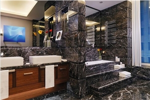 Italy Grigio Adriatico Grey Marble Bathroom Design