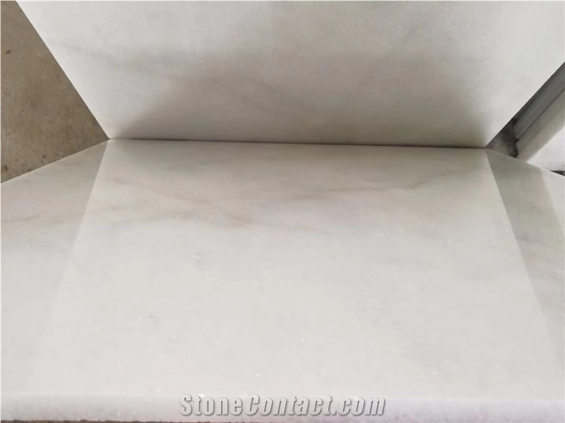 Ivory Jade Color Guangxi White Marble Tiles Slabs