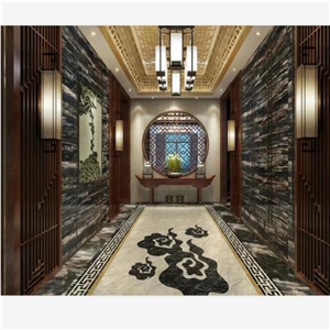 Luxury Phantom Black Marble Home Wall Covering