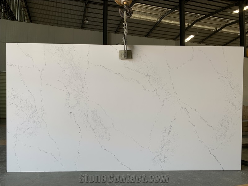 Manufacturer White Carrara Quartz Slabs for Sale